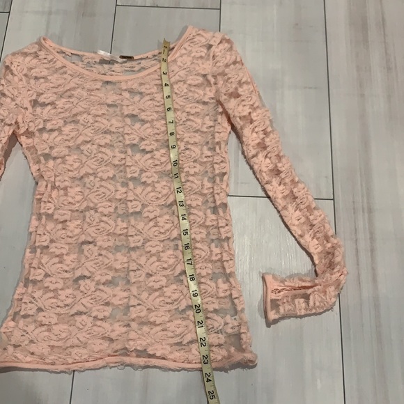Free people sheer pink boho top - Picture 12 of 17